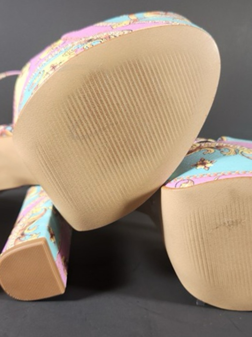 ALDO Multi-Color Patterned Platform High Heel Sandals - Picture 5 of 5